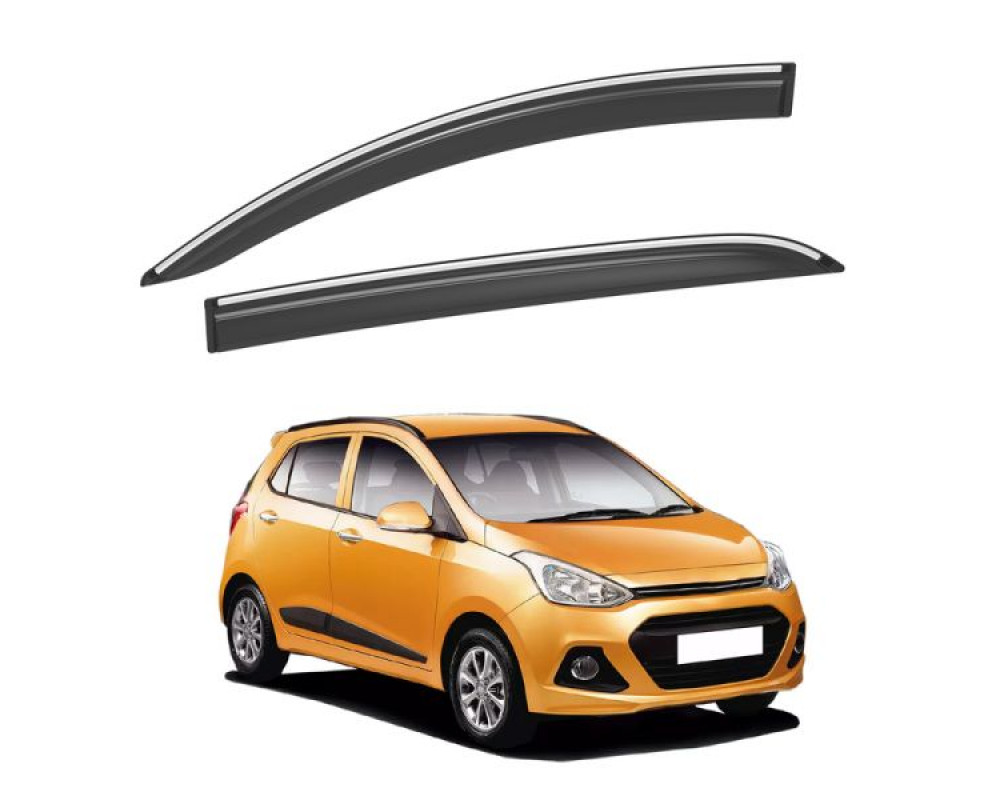 Car Door Visor Window Deflector For Hyundai i10 Grand 2014 To 2016