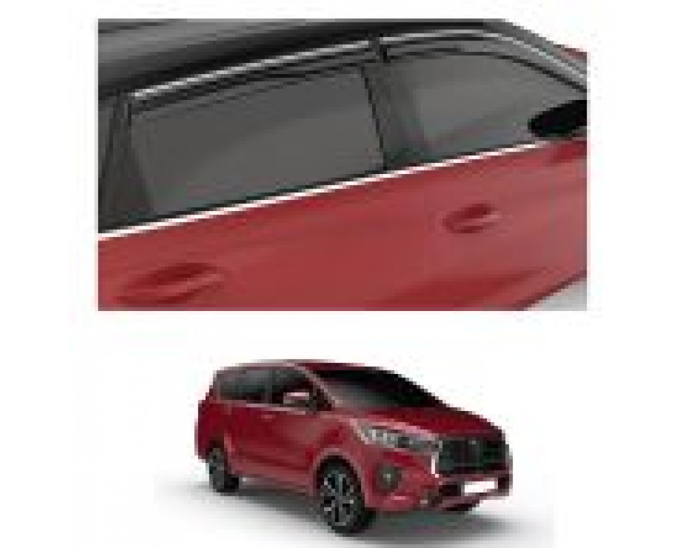 Car Aluminium Window Frame Cover Lower Garnish For Toyota Innova Crysta (Set of 8 Pcs)