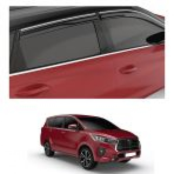 Car Aluminium Window Frame Cover Lower Garnish For Toyota Innova Crysta (Set of 8 Pcs)