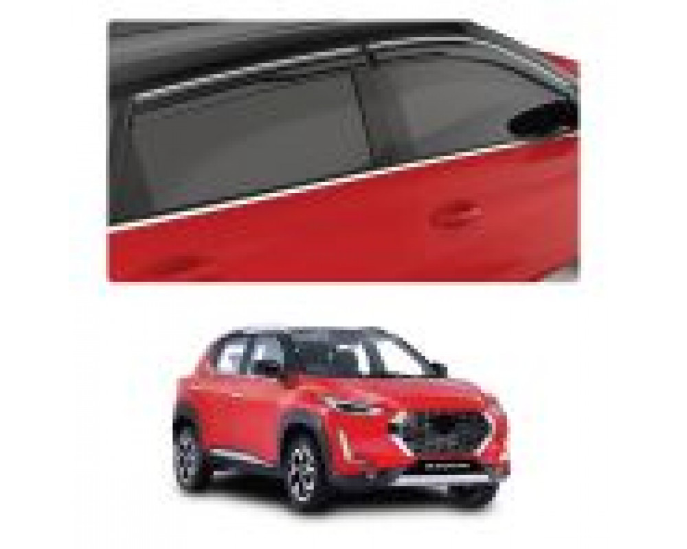 Car Aluminium Window Frame Cover Lower Garnish For Nissan Magnite 2021 Onwards (Set of 6 Pcs)
