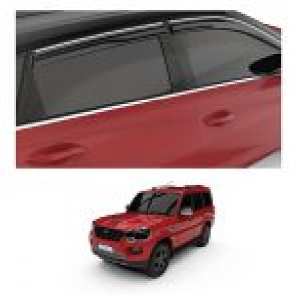Car Aluminium Window Frame Cover Lower Garnish For Mahindra Scorpio