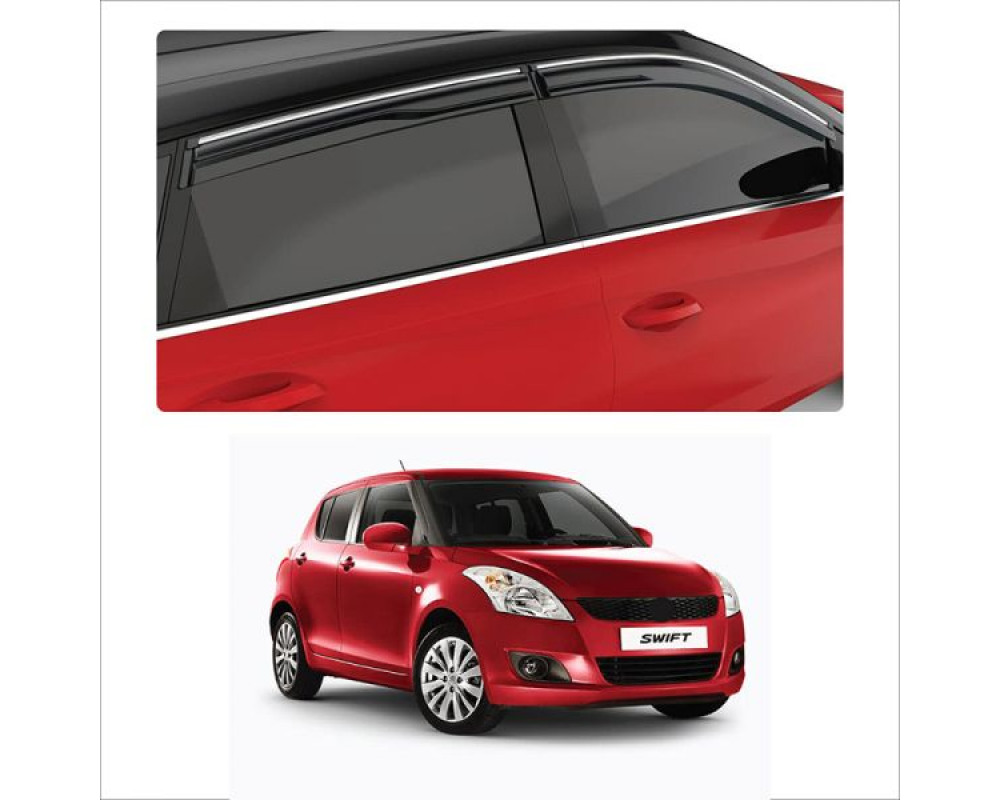 Car Aluminium Window Frame Cover Lower Garnish For Maruti Suzuki Swift (2011 To 2017)