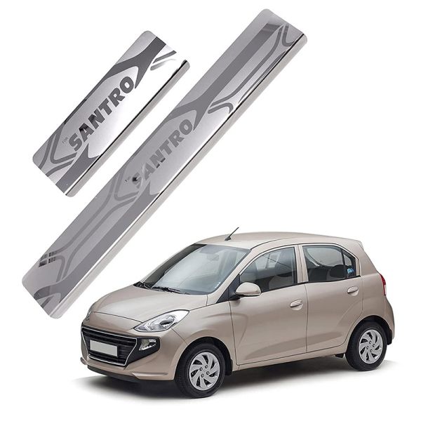 Car Footsteps Stainless Steel Scuff Plate For Hyundai Santro 2018 Onward