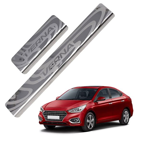 Car Footsteps Stainless Steel Scuff Plate For Hyundai Verna 2017 Onward