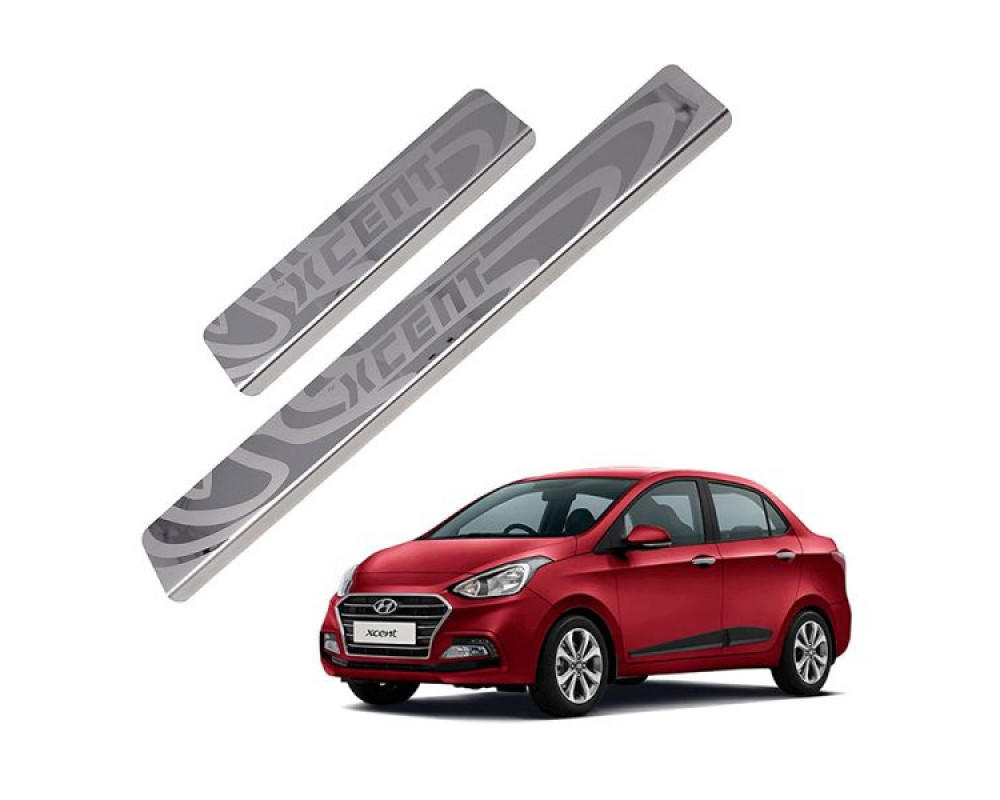 Car Footsteps Stainless Steel Scuff Plate For Hyundai Xcent 2013 Onward