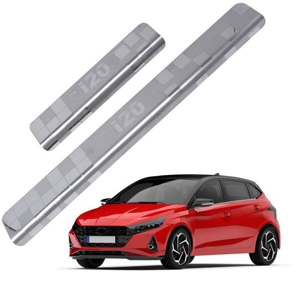 Car Footsteps Stainless Steel Scuff Plate For Hyundai i20 2020 Onward 