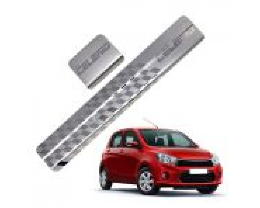 Car Footsteps Stainless Steel Scuff Plate For Maruti Suzuki Celerio 2013 Onward