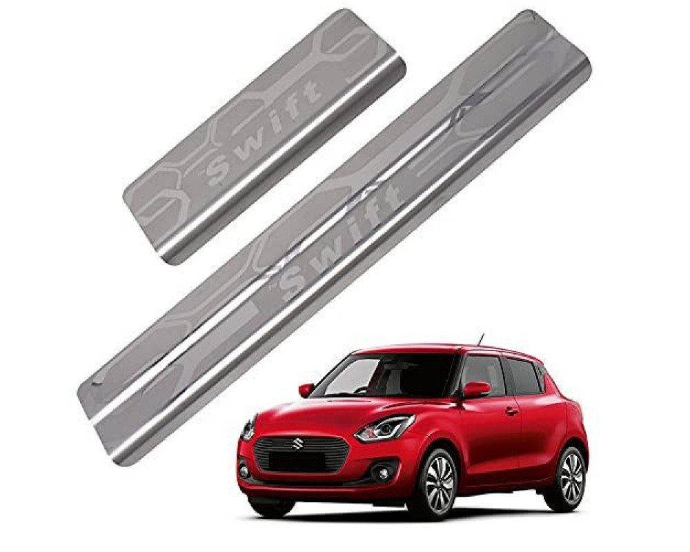 Car Footsteps Stainless Steel Scuff Plate For Maruti Suzuki Swift 2018 Onward