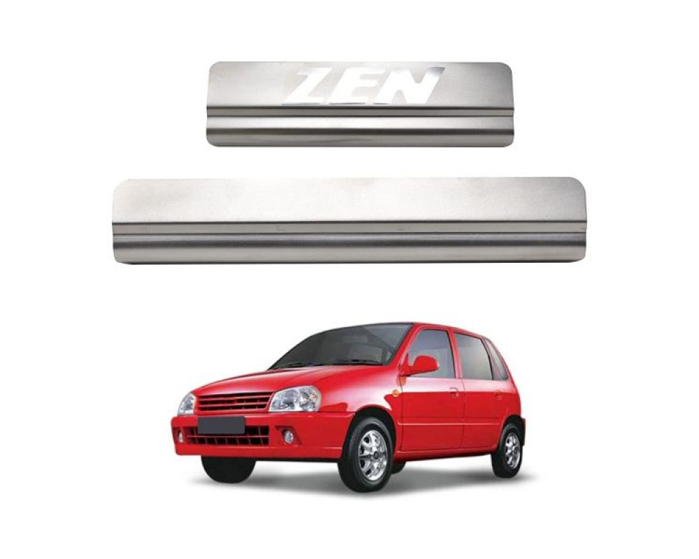 Car Footsteps Stainless Steel Scuff Plate For Maruti Suzuki Zen 1994 Onward