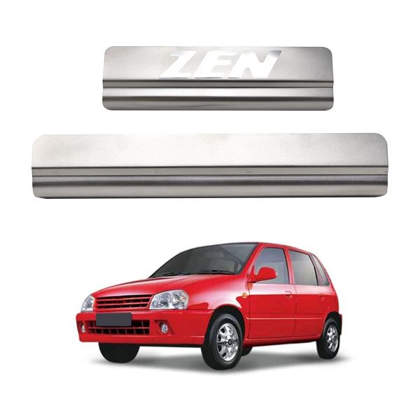 Car Footsteps Stainless Steel Scuff Plate For Maruti Suzuki Zen 1994 Onward