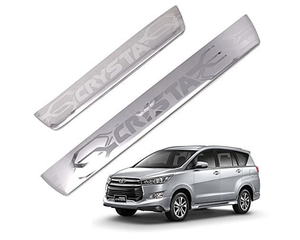 Car Footsteps Stainless Steel Scuff Plate For Toyota Innova Crysta 2016 To 2020
